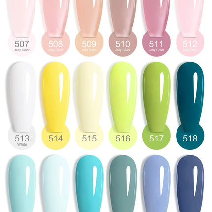 Venalisa HEMA TPO FREE Nail Gel Polish Glitter Gorgeous Full Coverage Soak Off UV LED French Nail Jelly Pink Nude Collection