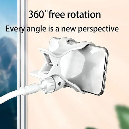 Lazy Gooseneck Long Arm Clip Bracket 360° Flexible Bedside Desktop Overhead Phone Holder For iPhone Samsung Live Stream