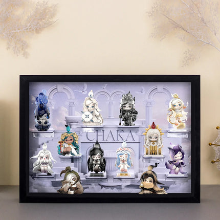 CHAKA Candle Whisper Series Display Box Wooden Acrylic LED Showcase Blind Box Figures 48×8.8×34 cm 13 Preset Slots Hidden Spot