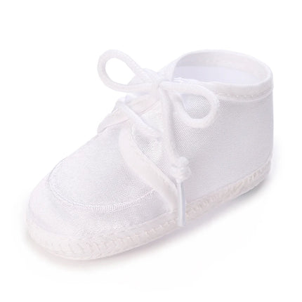 Multiple Options Newborn Baby First Baptist Shoe: Newborn Boy and Girl White Baptist Shoes Soft Sole Walking Shoes Size-9CM-10CM