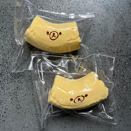 2026 New Soft toy with YOGURT PUREE like texture - Banana slice bear shaped to relieve stress - Food grade silicone