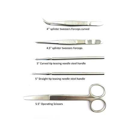 22 Piece Stainless Steel Dissection Kit for Medical Suture Practice Surgical Training Students and Professionals