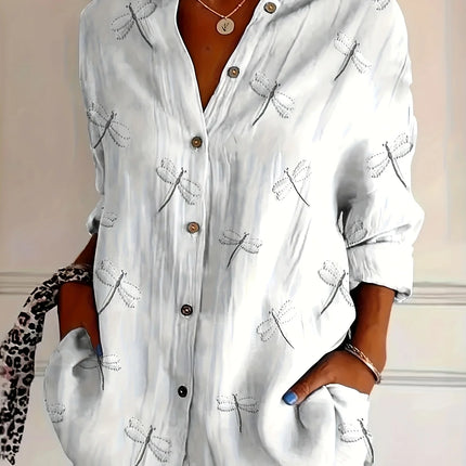 Women Plus Size Woven Spring And Summer  Fashion Shirt