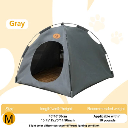 Upgraded cat and dog tent bed, pet summer sunshade tent, enhanced breathability design to keep them cool.