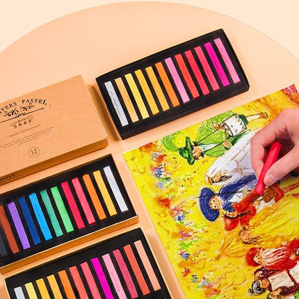 12/24/36/48 Colors/Set Art Drawing Chalk Crayons Painting Pastel Stick Soft Dry Pastel Color Crayon for Students Art Supplies