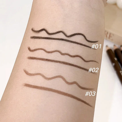 Black Brown Color Eyeliner Eyebrow Makeup Pencil 2 in 1 Waterproof Natural Lasting Matte Brow Pen Easy To Wear Eyes Cosmetics