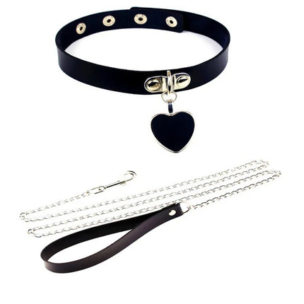 Pu Fetish Leather Choker Harness Women Goth Collar Leash For Girl jewelry Fashion Sexу Women's Lingiere Belt Exotic Accessories