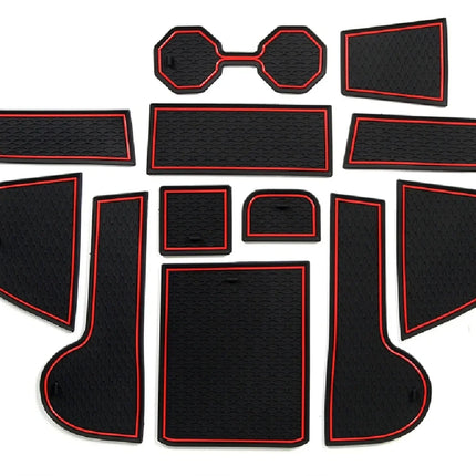 for VW Volkswagen POLO MK6 AW 2018 - 2023 Anti-slip Gate Slot Mat Car Door Groove Cup Pad Interior Accessories