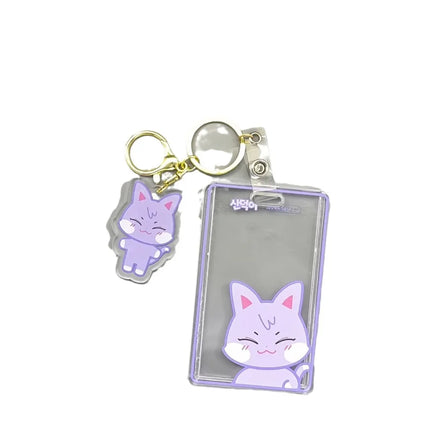 Aniteez Card Holder Keychain Keyring  Acrylic Characters Photocard Sleeves Hongjoong Seonghwa Yunho Yeosang Keychain