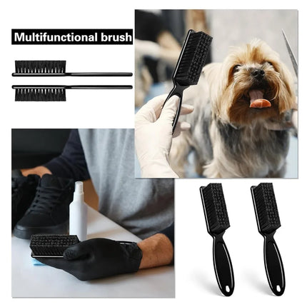 20 Pcs Barber Clipper Cleaning Brushes, Plastic Handle Nylon Bristles, Multifunctional Cleaning Supplies for Hair Salon, Home and Travel