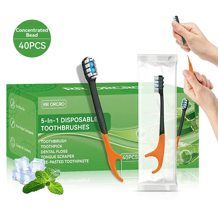 Travel Toothbrush Mini Exploded Bead Toothbrush Disposable Adult Cleaning Tooth Brush Head Oral Care Tool 1x/10x/12x/20x/24x/40x