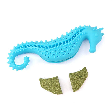 1pcs silicone cat mint chew Toy pet chew toothbrush toy cat missing food ball custom cleaning brushing stick chew small bell toy