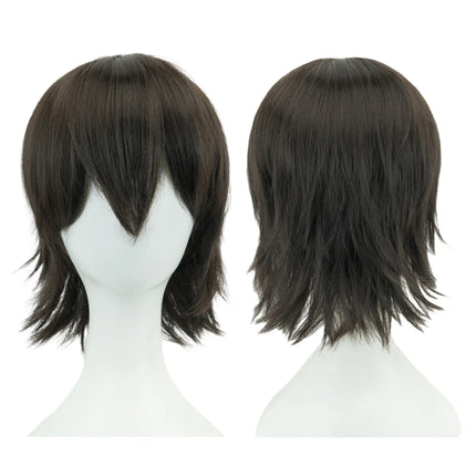 Synthetic Unisex 12 Inches Short Cosplay Hair Party BOB Wigs with Bangs Pink Blonde Orange Halloween Costume Lolita Wig