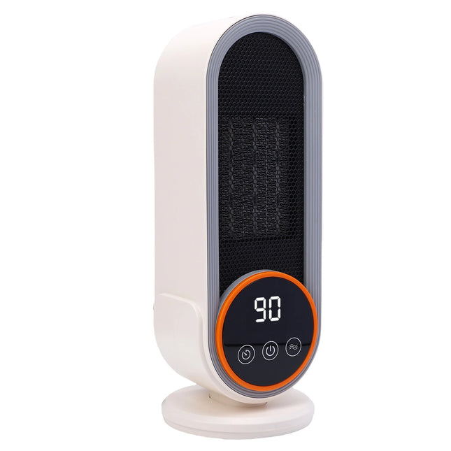 1200W Portable Mini Heater PTC Fast Heating Desktop Fan 2 Settings Timer Remote For Indoor Space Use