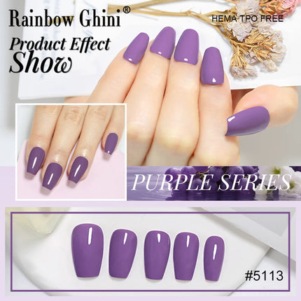 RG 15ml 17 Colors Purple Series Nail Gel Polish Semi-permanent Rich Violet Nail Polish Purple Glitter Gel Varnish For Manicure