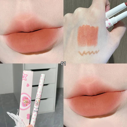 HERORANGE Dual-Ended Lip Liner & Velvet Matte Lipstick - Precision Lip Contouring with Soft Misty Finish
