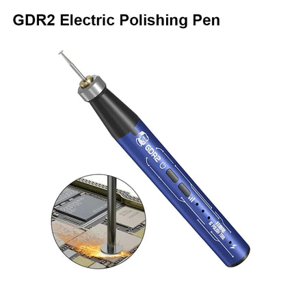 MECHANIC GDR2 Electric Polishing Pen 9pcs Grinding Heads for IC Chip Grinding PCB Cutting Mobile Phone Repair Tools