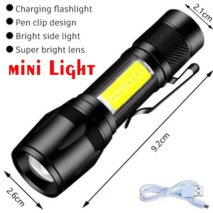 High Strong Power Led Flashlights Tactical Flash Light Torch Ultra Bright Lamp USB Charging Camping Fishing Defensa Zoom Lantern