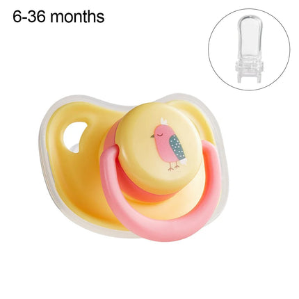 Silicone Baby Pacifier Baby Bites and Chewable Products Comfortable Nipple Appearance for Newborns Flat Pacifier Care Tools