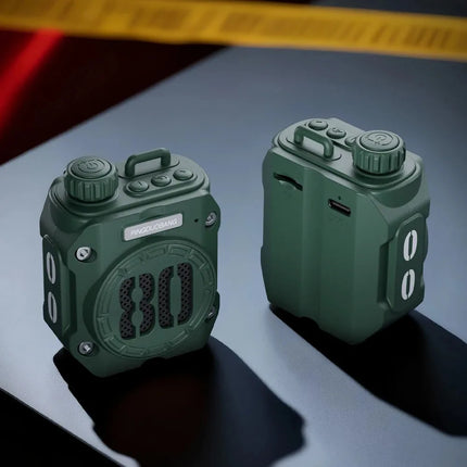 Portable Bluetooth Speaker Outdoor Mecha Style Mini Radio Hifi Music Box Wireles Music Player with TF Card Slot Type-C Charging