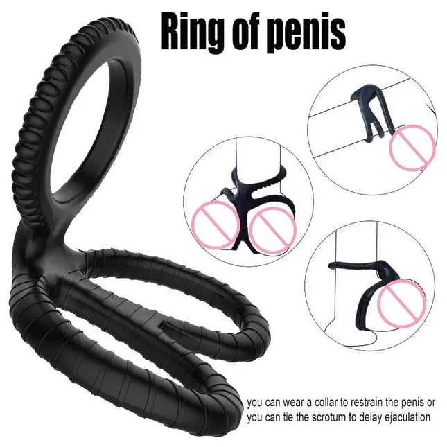 [YA]1 Piece Male Penis Ring Silicone Semen Delay Ejaculation Reusable Cock Ring Enlargement Lock Sex Toy For Men
