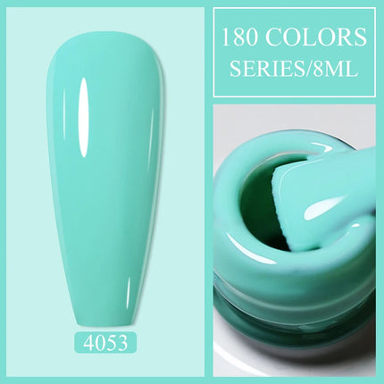 Parkson 8ml HEMA TPO FREE Color Gel Nail Polish Nude Pink Red Green Collection Nail Gel Polish Glitter Soak Off UV LED Gel