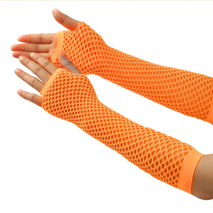 New Mesh Gloves Neon Fishnet Gloves Mittens Black Red Sheer Wear Fancy Dress for Womens Sexy Girls Punk Goth Dance Glove