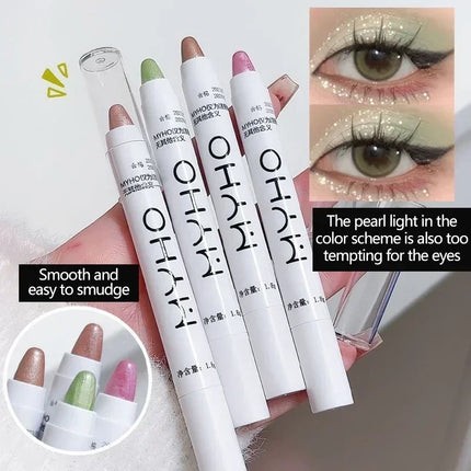 Matte Pearl White Eyeliner Pencil Lying Silkworm Eye Head Brightening Highlight Eyeshadow Stick Glitter Dazzling Effect Makeup