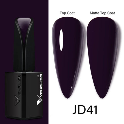 Venalisa15ML Silky Matte TPO FREE Topcoat No Cleaning Nail Lacquer Full Coverage Long Lasting Gorgeous Color Nail Varnish