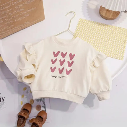 2025 Baby Girls Long Sleeve T-shirt Spring Casual Children Tops Printed Kids Loose Tshirt Autumn Girls Thin Sweatshirt