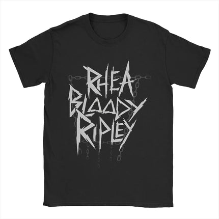 Rhea Ripley B4B Edition T Shirt Men's Cotton Clothes Harajuku  Round Neck Short Sleeve