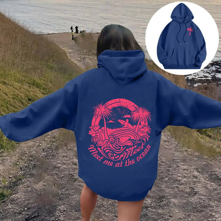 2026 Women's Letter Graphics Printed Hoodie Autumn Winter Hoodies Long Sleeved Fashion Casual HipHop Sweatshirt Harajuku Unisex