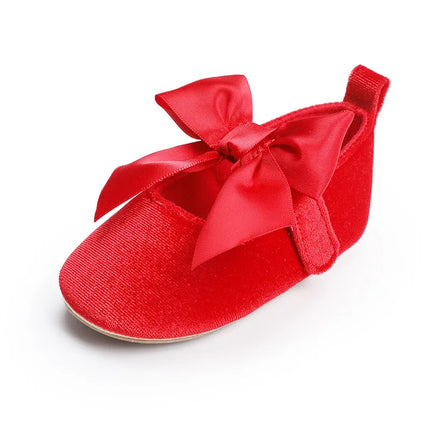 Spring and Autumn Baby Butterfly Knot Fashion Fluffy Princess Shoes 0-1 Year Old Baby Shoes Sneakers