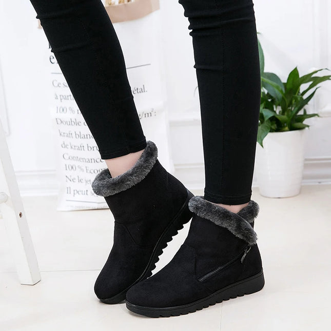 2023 Woman Shoes Woman Winter Snow Boots Warm Ankle Boots Platform Rubber Female Boots Winter Snow Footwear Lady Low Heel Shoes