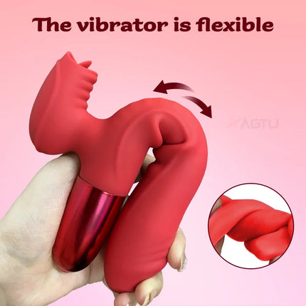 Sex Toy Vibrator for Women Clitoris Stimulator Female Masturbator G Spot Dildo with Tongue Licking Adults Goods 18+