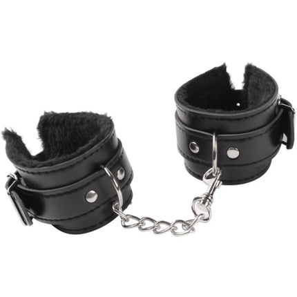 1 Pair Sexy Hand Wrap PU Leather Plush Handcuff Ankle Cuff Bracelet Bondage Lingerie Cosplay Accessories Couples Games Sex toys