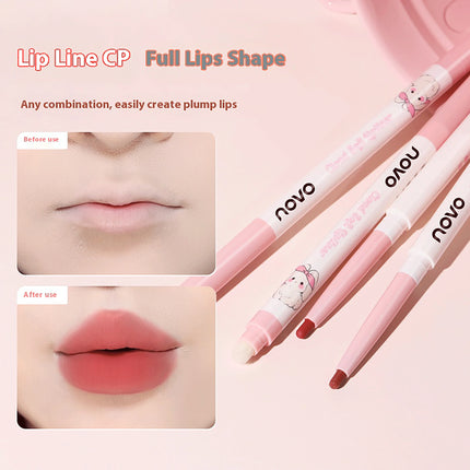 NOVO Waterproof lip liner with a matte finish Easy to apply, long-lasting and smudge-proof Defines full lips