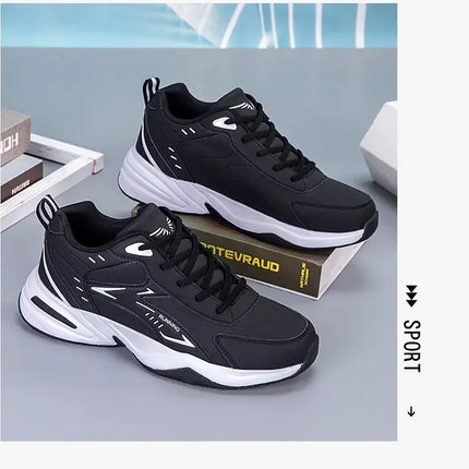 Chunky Sneaker for Men Thick Sole Versatile 2025 New Trend Mesh Lace Up Breathable Casual Sports Shoes Increased Soft Soles