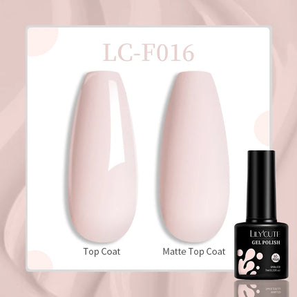 LILYCUTE 7ML Glitter Gel Nail Polish Sparkling Semi Permanent UV Gel Colorful Shinning Gel Varnish Nail Art Soak Off UV LED Gel