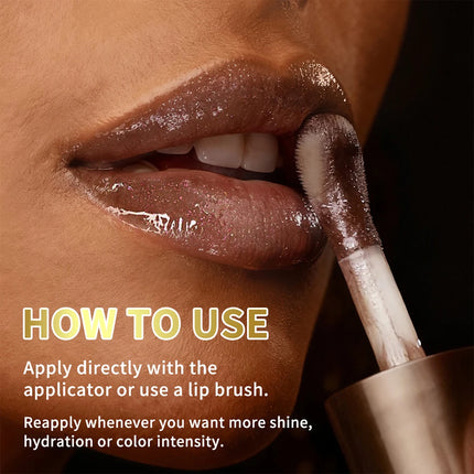 2pcs/set Honey Chocolate Lip Glaze Gloss Long-lasting Moisturizing Lip Oil Enhancing Complexion Reducing Lip Lines Lip Glosses