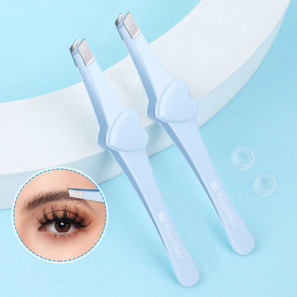 2PCS multifunctional stainless steel eyebrow clip/pliers, for beard hair,Eyebrow trimming tools, suitable for men and women
