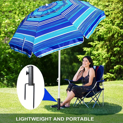 Portable Umbrella Base Metal Bracket Is Suitable for Flag Fishing Rod Outdoor Park Beach Ground Soil Grass Use Umbrella Base