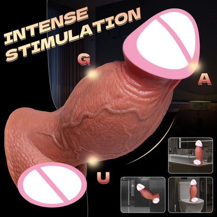 Realistic Silicone Dildo Thick Huge Glans Dildos 4 Sizes with Strong Suction Cup Anal Vagina G-spot Stimulate Butt Plug Sex Toys