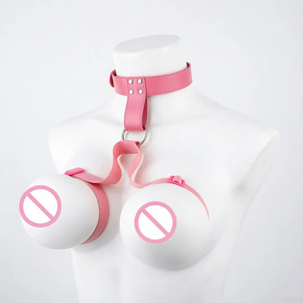 LICKER Chest Harness Belt PU Leather And Webbing Bra Erotic Corset Breast Pleasure Chest Binder Breast Bondage Female Sex Toys