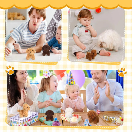 12-24PCS Teddy Dog Plush Toys Stuffed Puppy Dogs Soft Poodle Doll Animal Pet Toy for Adopt a Puppy Party Favors Birthday Gifts