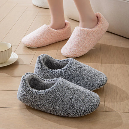 Women Plush Slippers Bedroom House Shoes Comfortable Closed Back Indoor Slippers Non-Slip Fuzzy Home Slippers for Indoor Outdoor