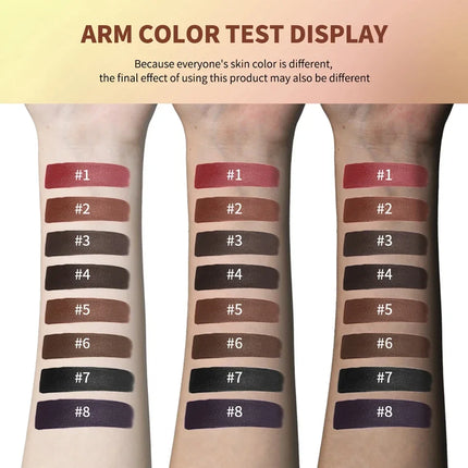  8-Color Eyebrow Cream Blush Curve Case Cream Cosmetics Palette Matte Shimmer Finishes Shadow Tones Long-Lasting Cosmetics