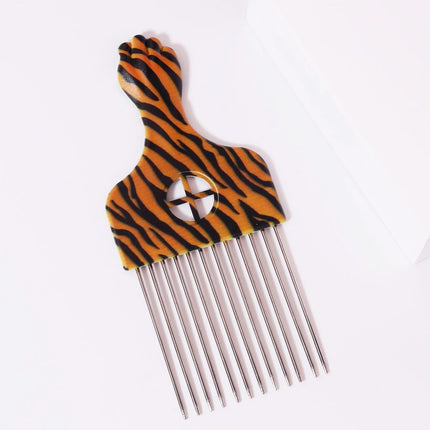 anti-static stainless steel African comb suitable for thick damp and curly hair salon styling tools Special for real hair wigs