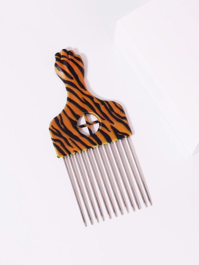 anti-static stainless steel African comb suitable for thick, damp and curly hair salon styling tools Special for real hair wigs