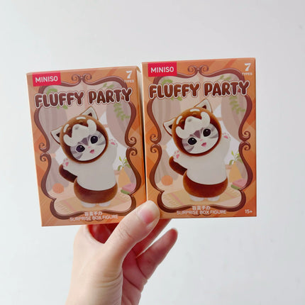 100%Genuine MINISO Mofusand FLUFFY PARTY Series Blind Box Figures Trendy Cartoon Cute Ornaments Collection Toys Birthday Gifts